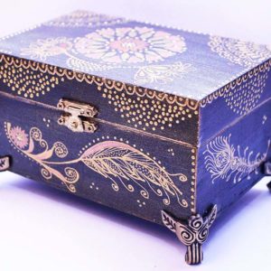 ručne maľovaná ozdobná krabička - šperkovnica