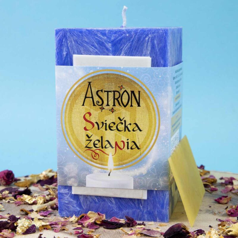 Sviečka želania Astron modrá