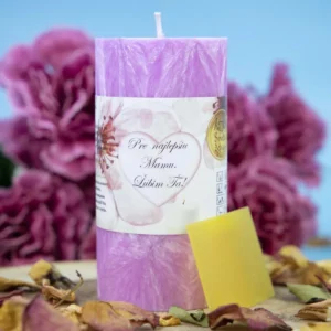Vonná sviečka želania - Pre najlepšiu mamu s vôňou ruže